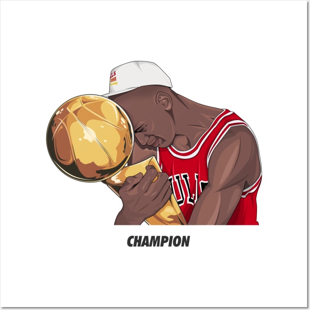 Michael Jordan First Championship Wall Art by Sgt_Ringo